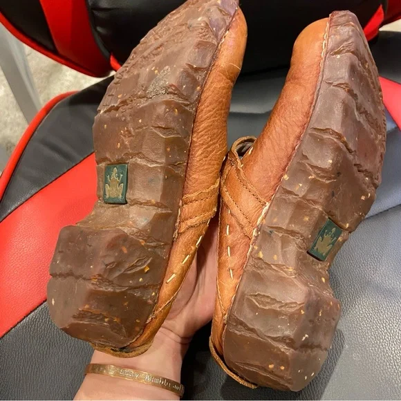 El Naturalista Leather Slip On Open Back Clogs LightBrown Womens US Size 6 EU 36 - Picture 9 of 9